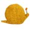 Hello Honey® 18" x 14" Mustard & Brown Hand-Woven Fabric Snail-Shaped Throw Pillow